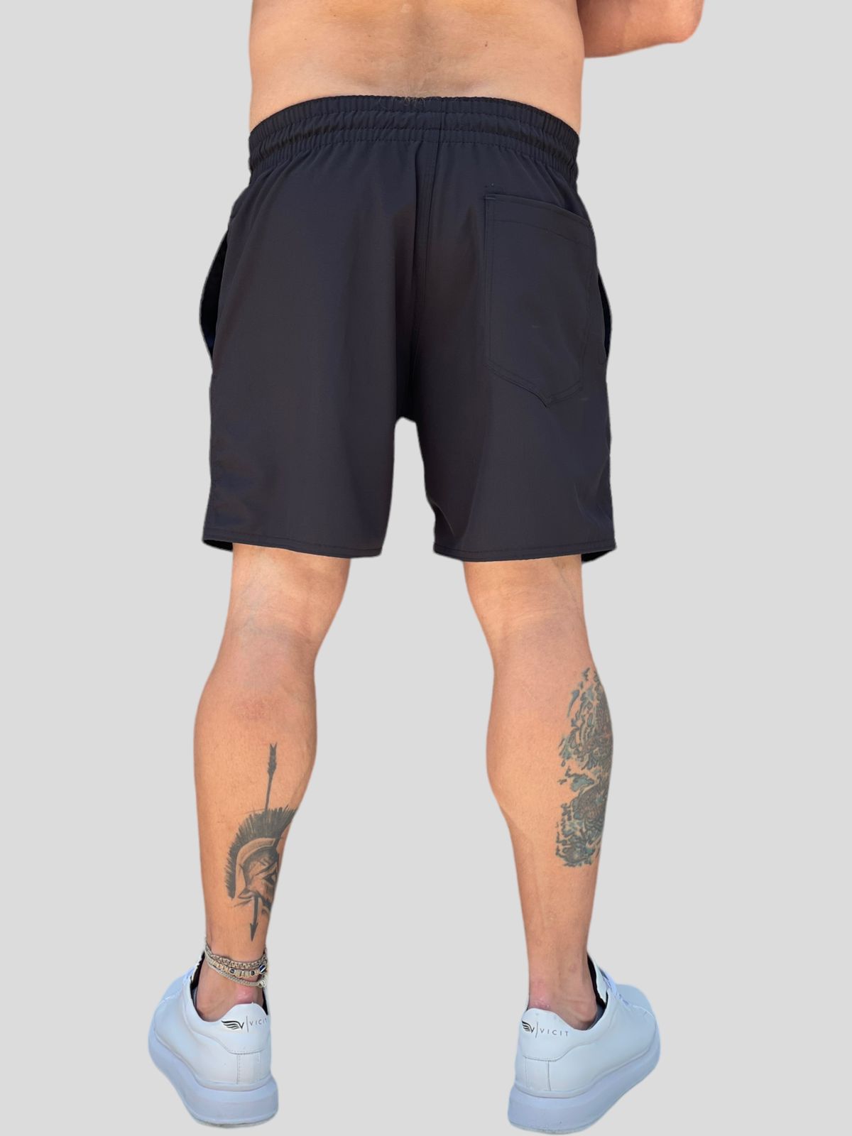 Bermuda Moda Praia Com Elastano Preta