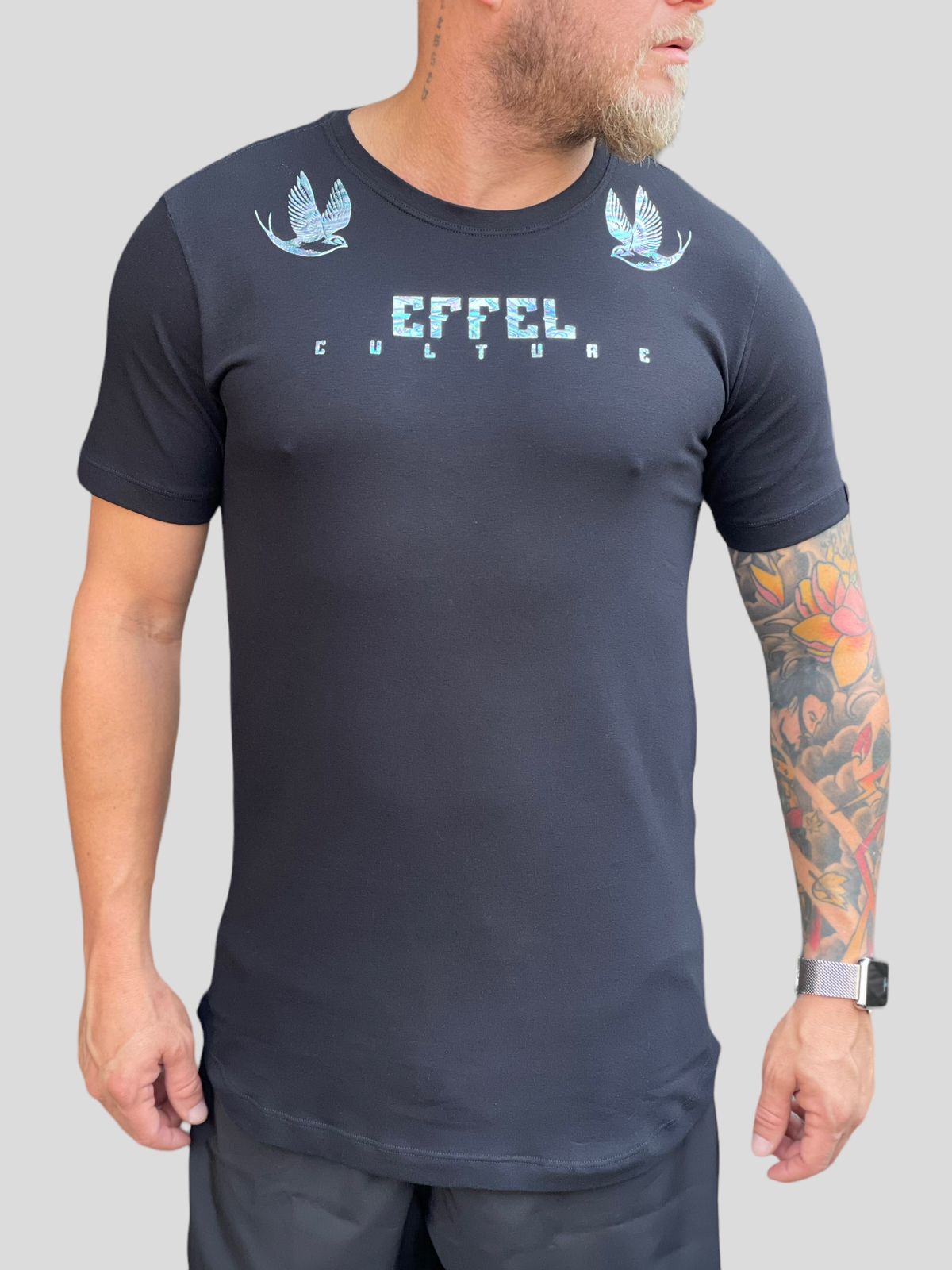 Camiseta Longline Effel Bird Preto