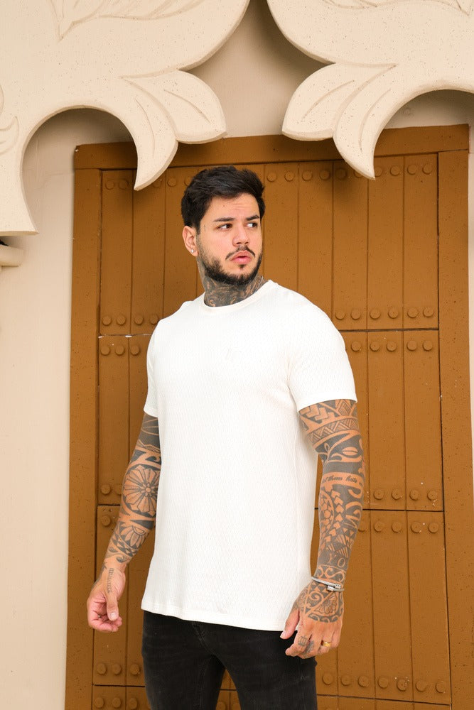 Camiseta Longline Confort Jacquar