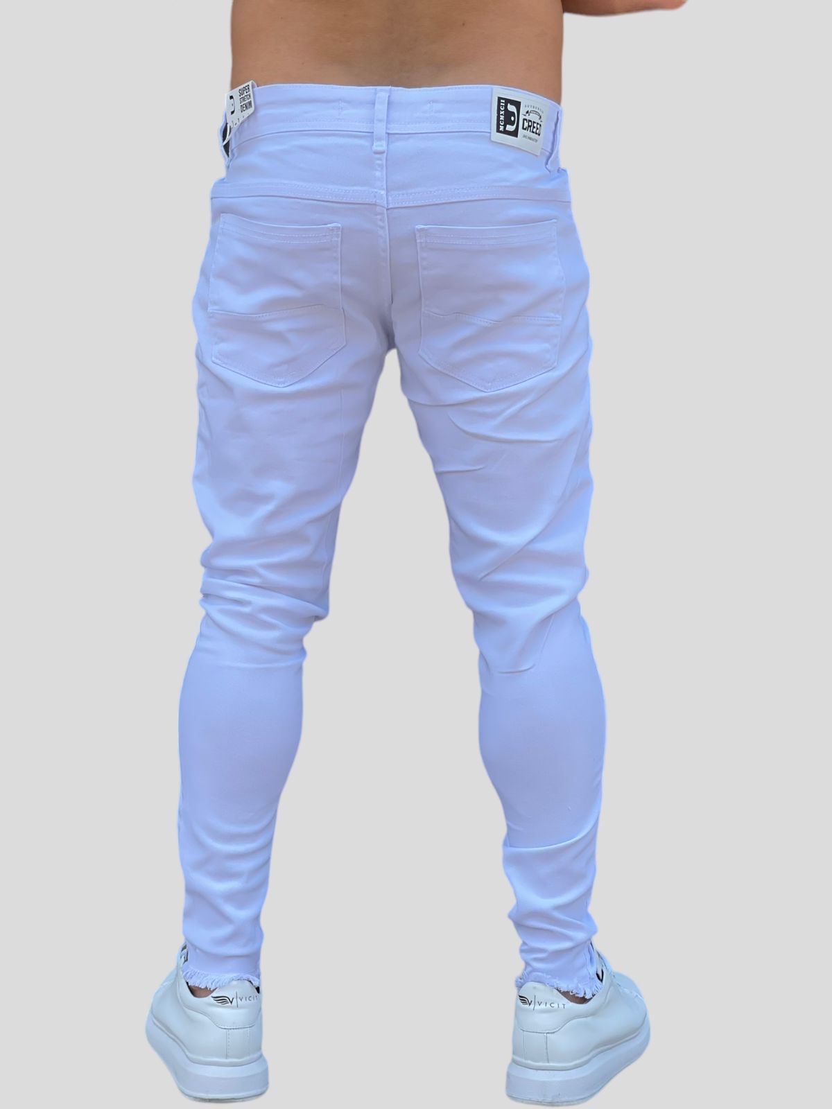 Calça Jeans Premium Branca Lisa