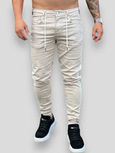 Calça Sarja Skinny Areia: Estilo Urbano Com Listra Lateral