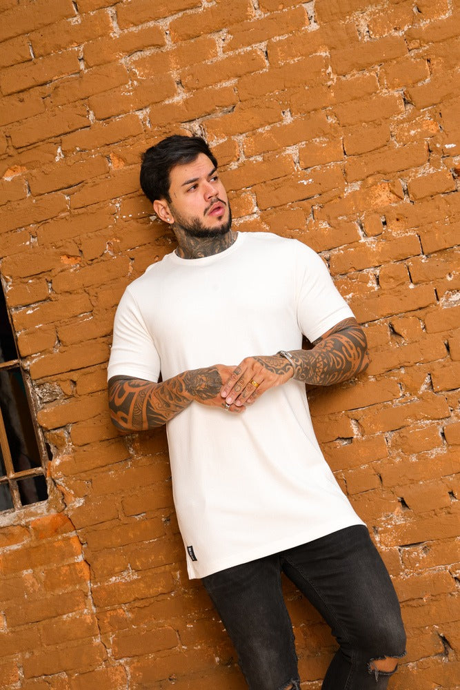 Camiseta Longline Canelada Premium Impose
