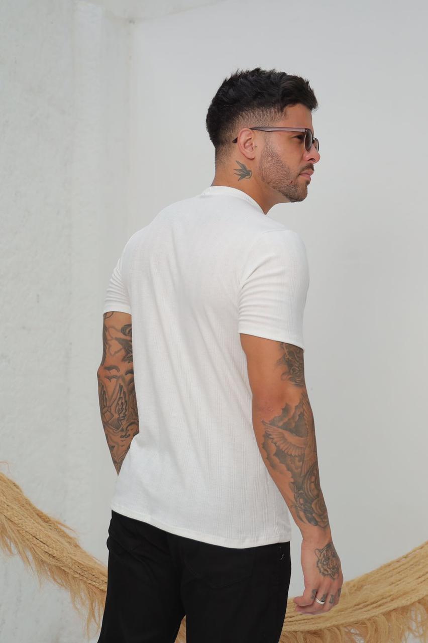 Camiseta Longline Viscose Com Algodão