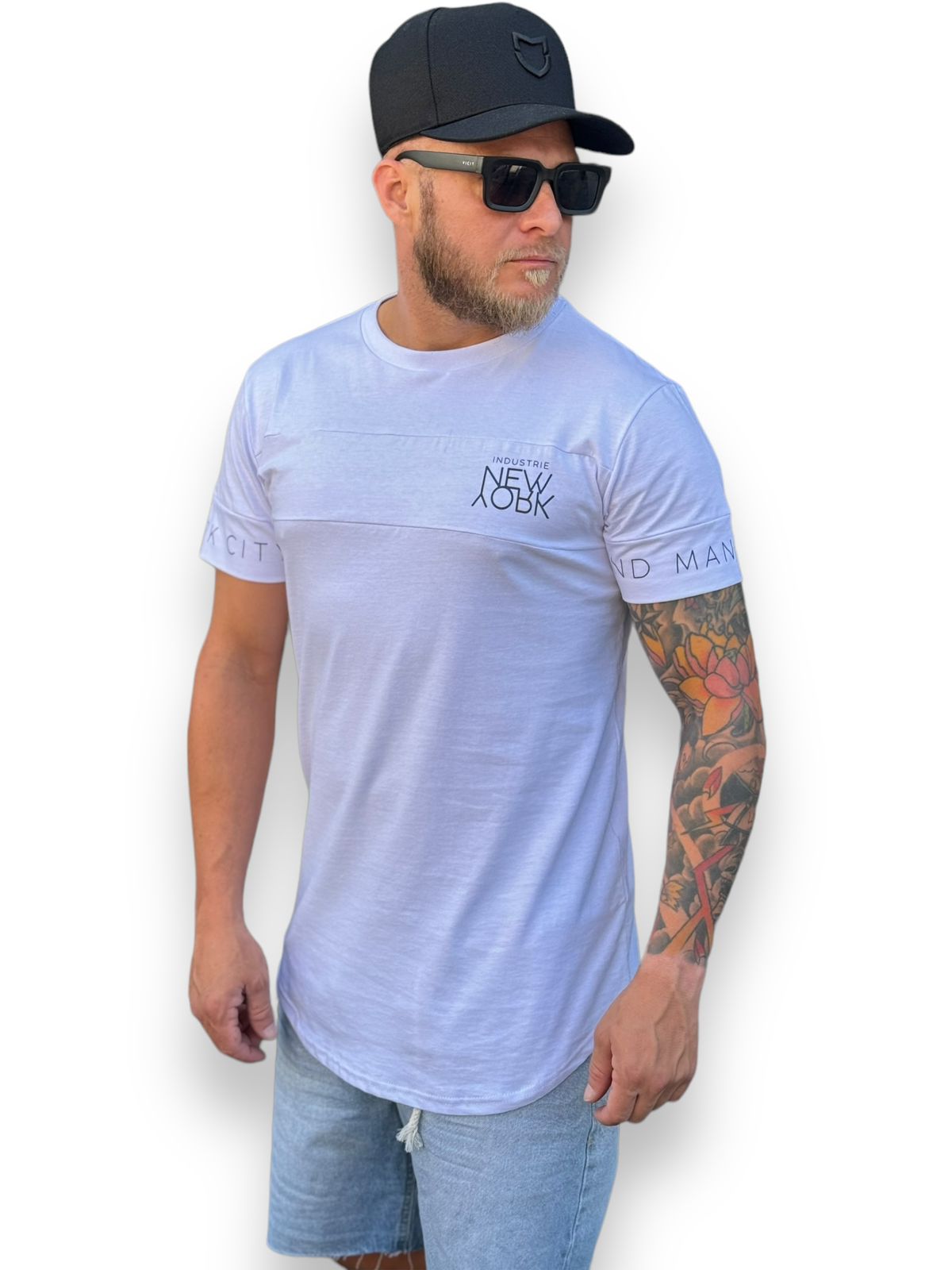 Camiseta Longline Urbana New York State of Mind: Branca