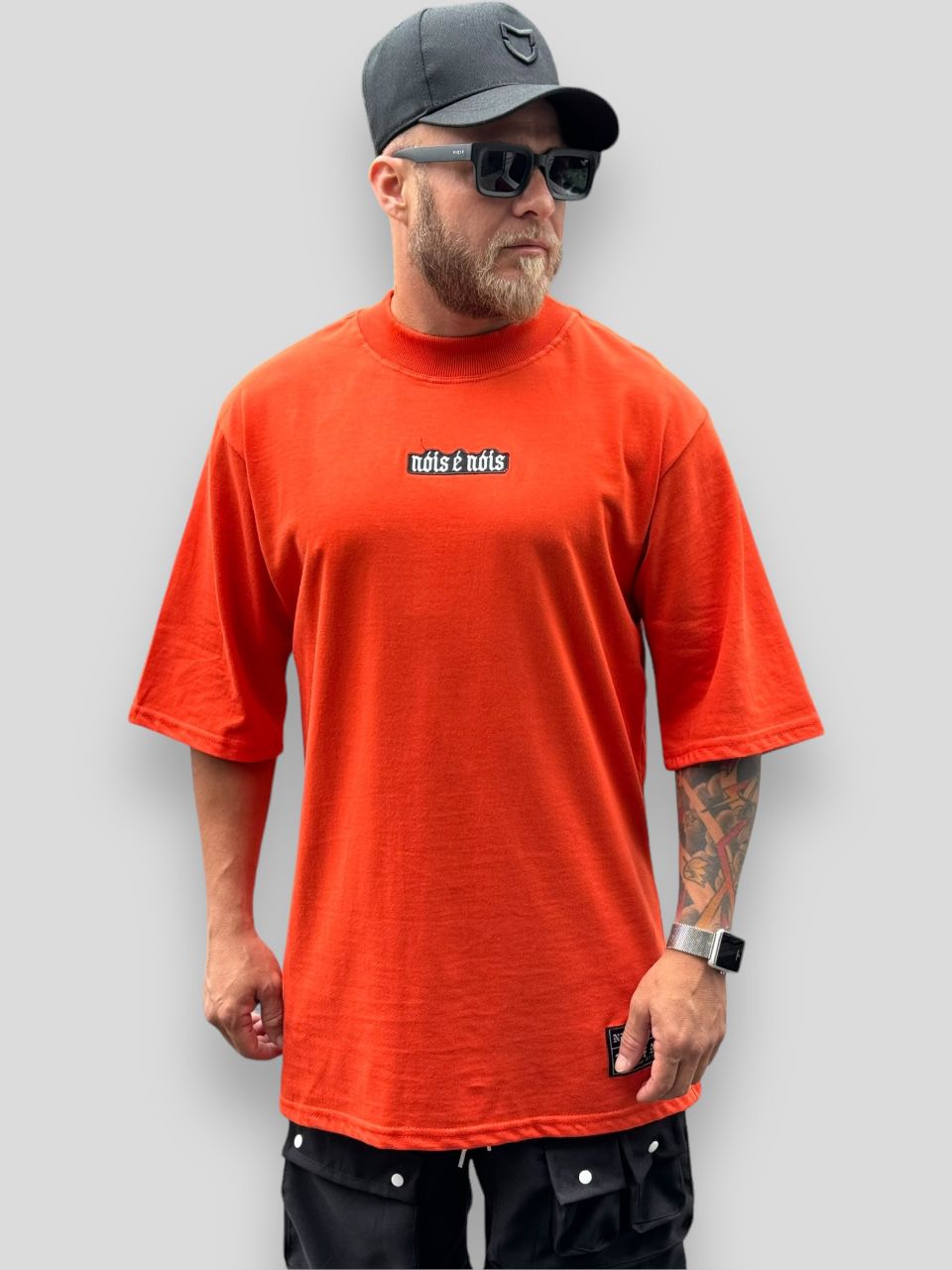 Camiseta Oversized Nóis É Nóis Laranja