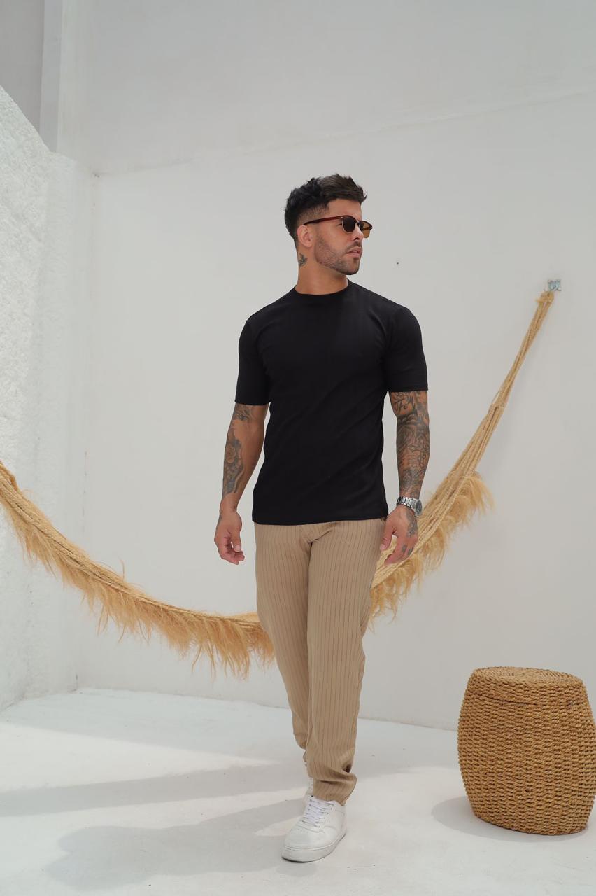 Camiseta Longline Viscose Com Algodão