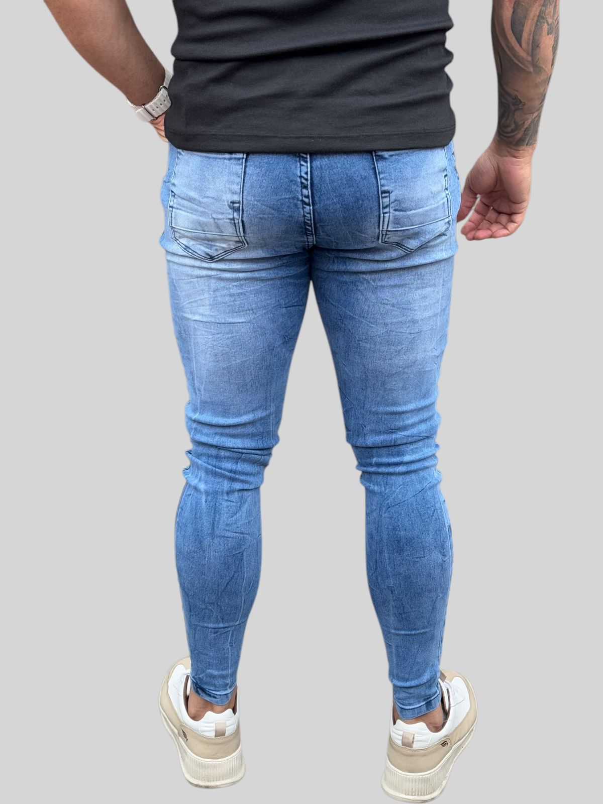 Calça Jeans Skinny Rajada