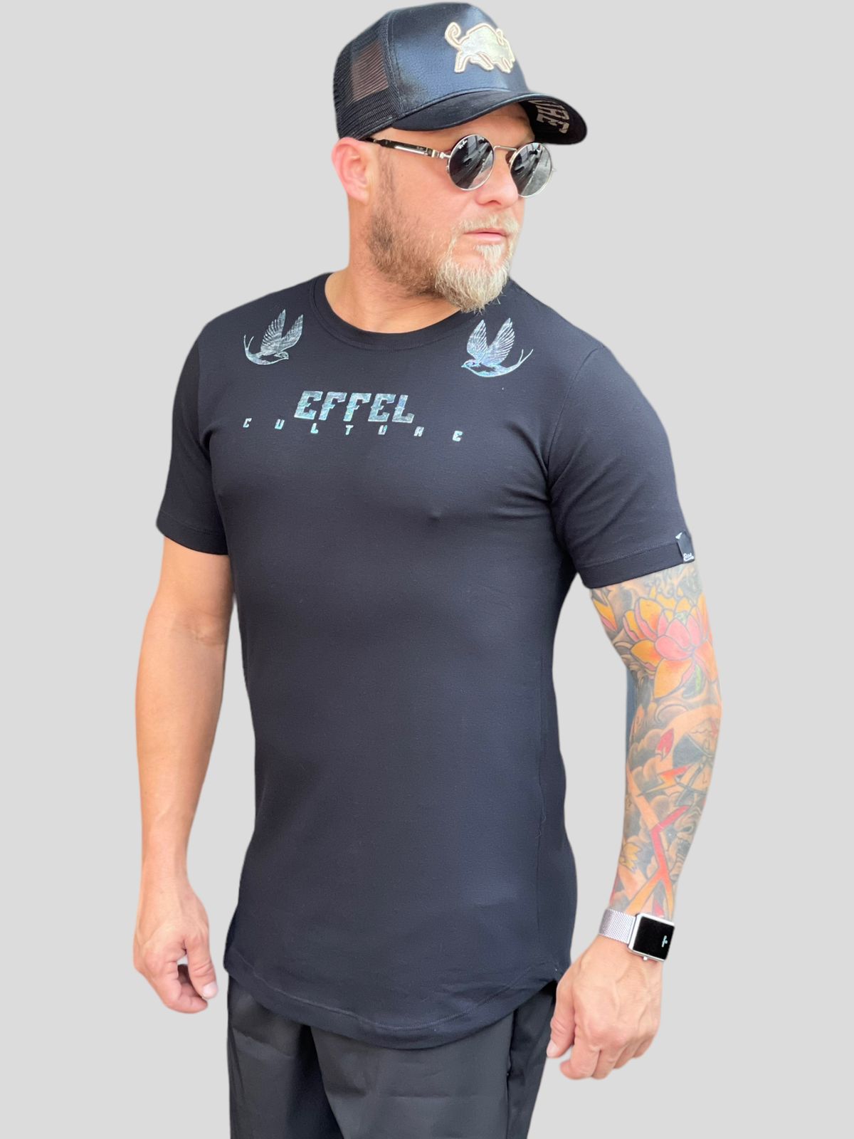 Camiseta Longline Effel Bird Preto