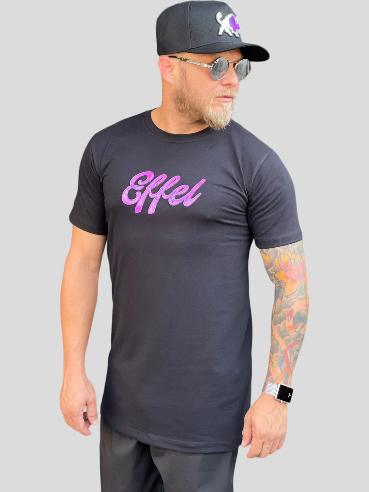 Camiseta Longline Effel Refletivo Preta