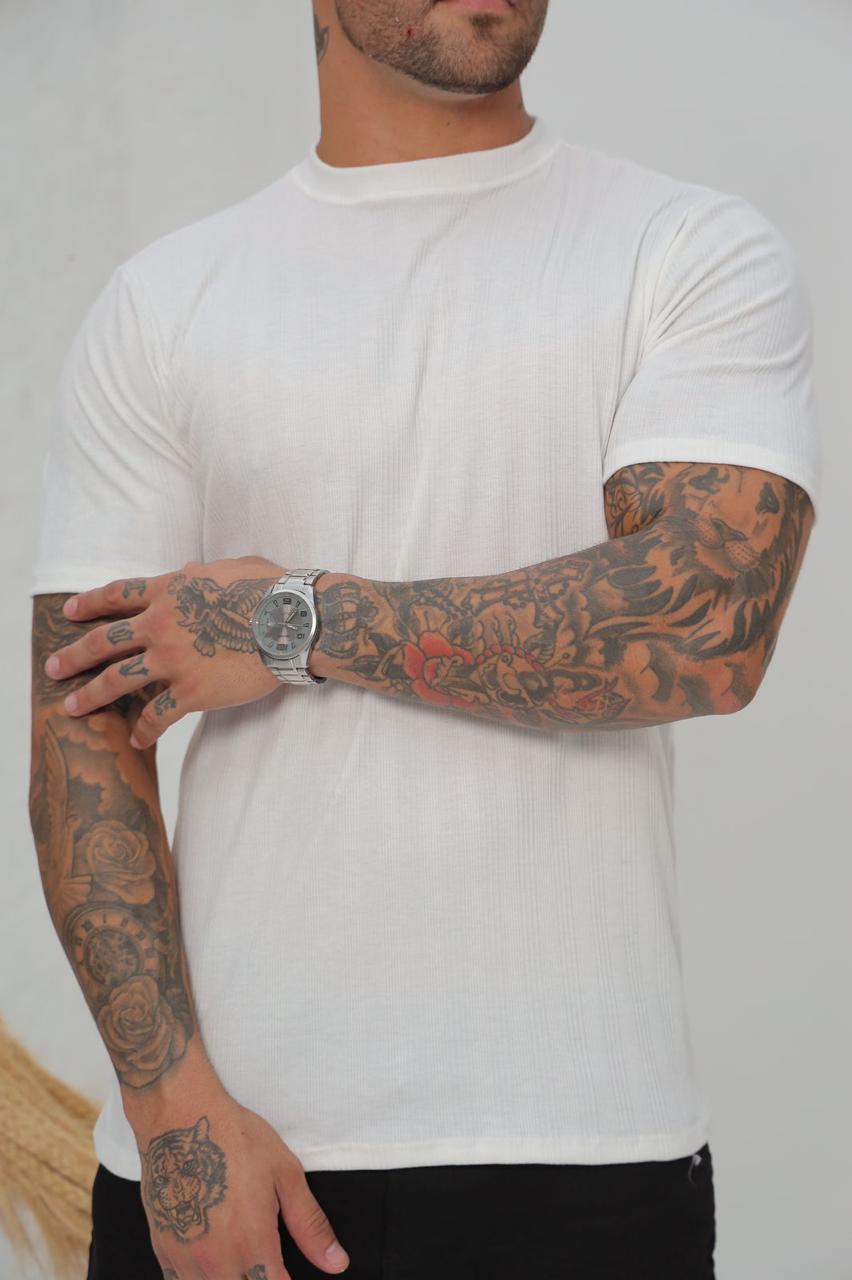 Camiseta Longline Viscose Com Algodão