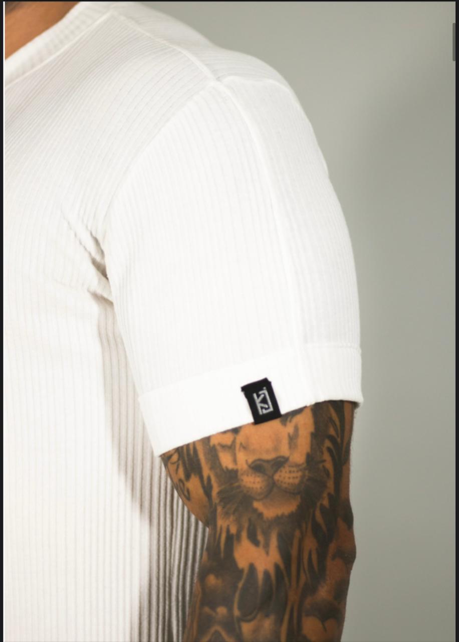 Camiseta Longline Canelada Tecido Premium