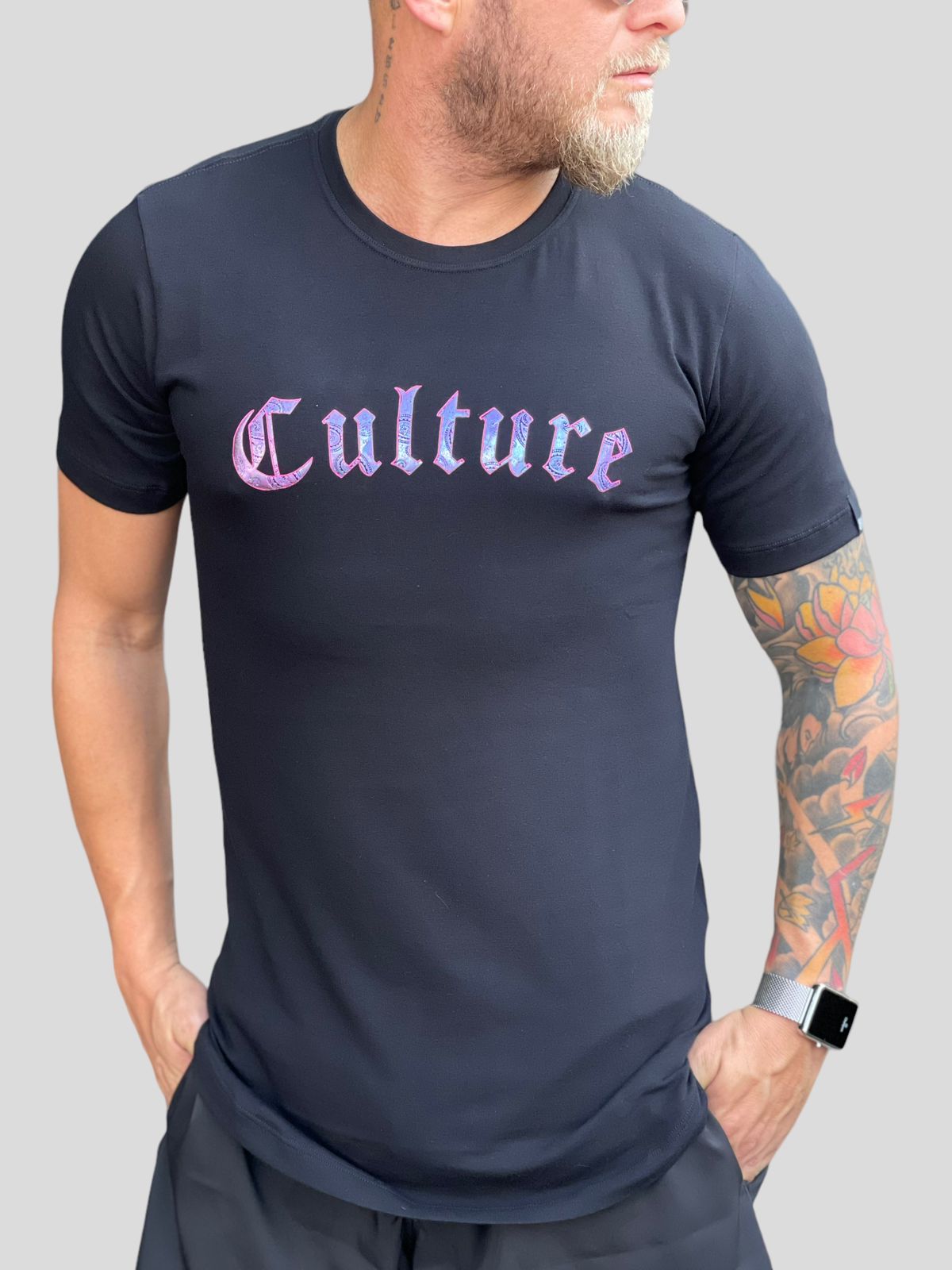 Camiseta Longline Culture Preta