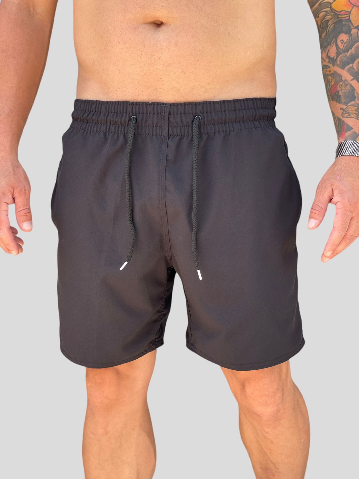 Bermuda Moda Praia Com Elastano Preta