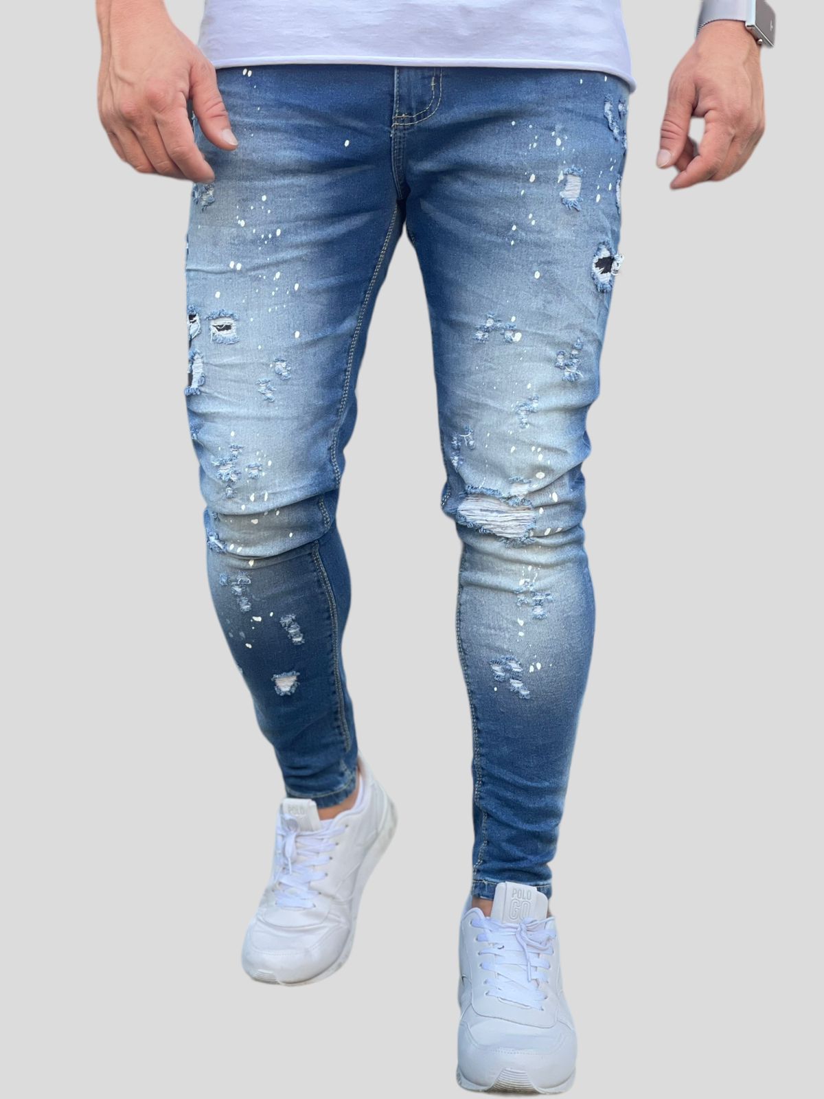 Calça Jeans Skinny Destroyer Respingo