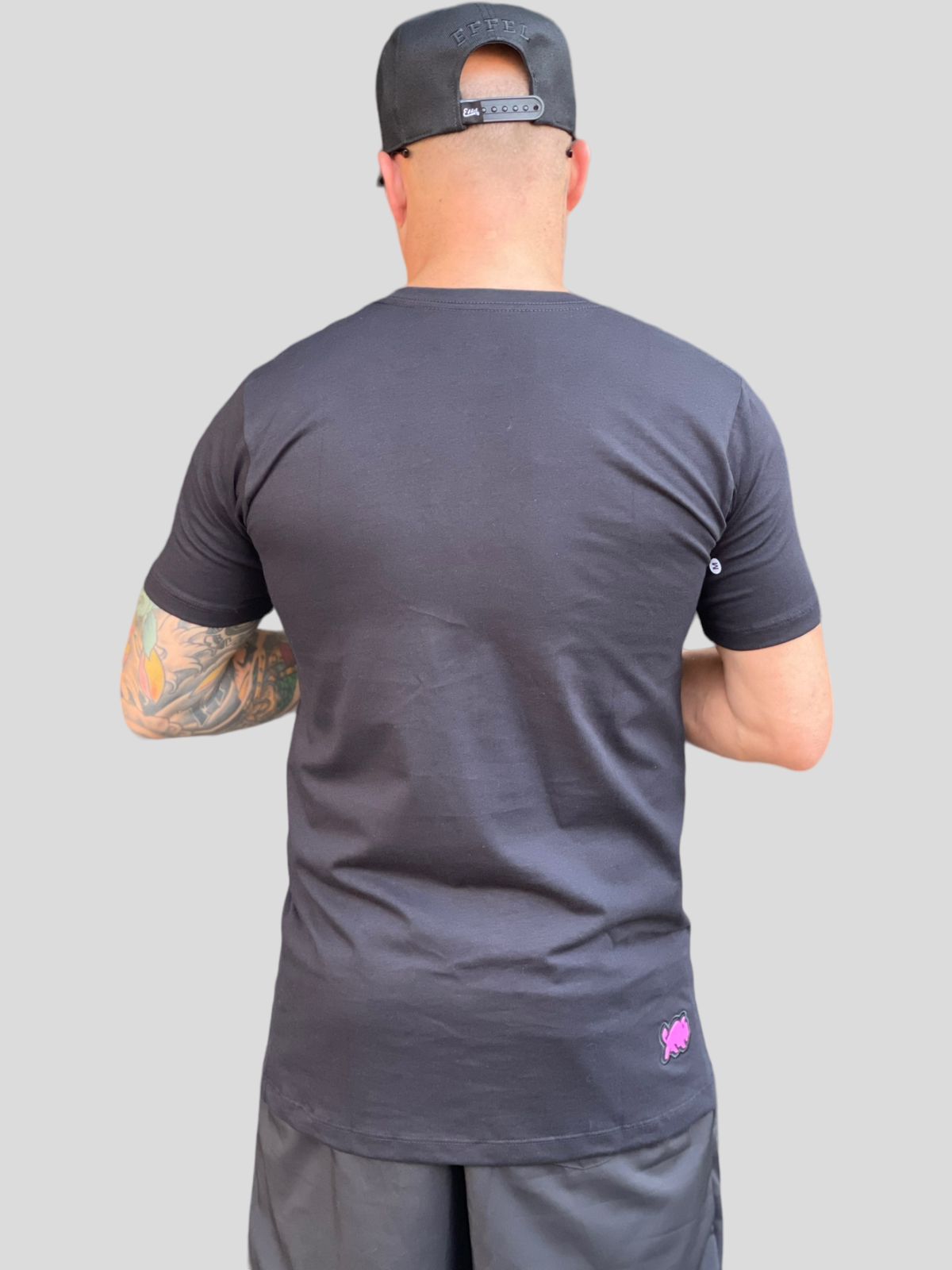 Camiseta Longline Effel Refletivo Preta