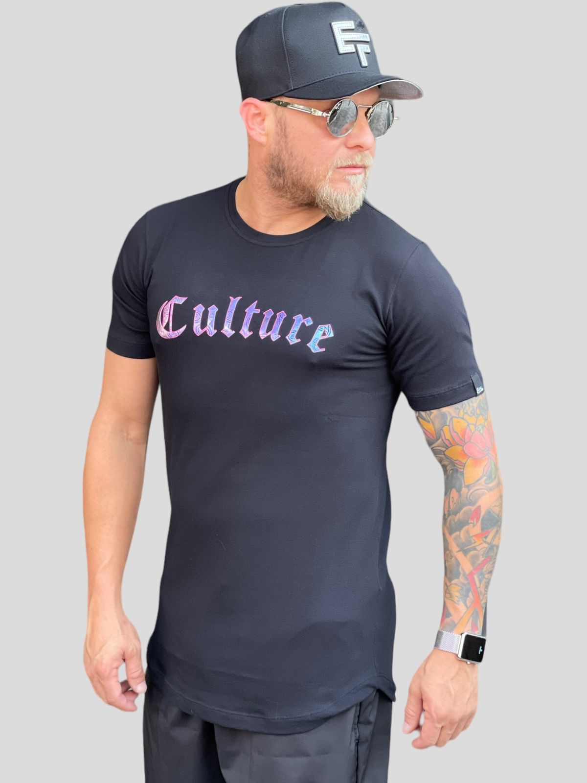 Camiseta Longline Culture Preta