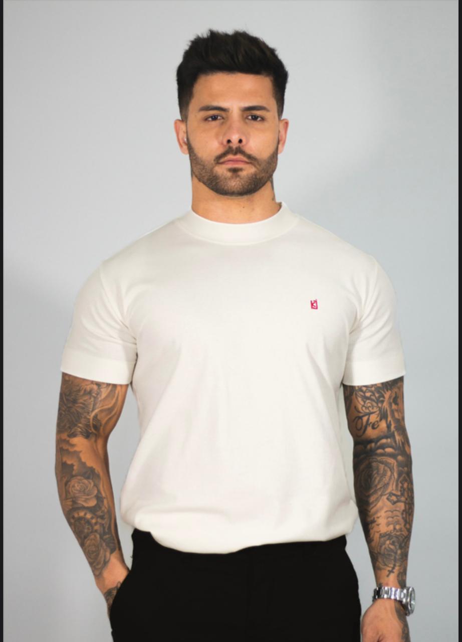 Camiseta Longline Canelada OffWhite