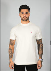 Camiseta Longline Canelada OffWhite