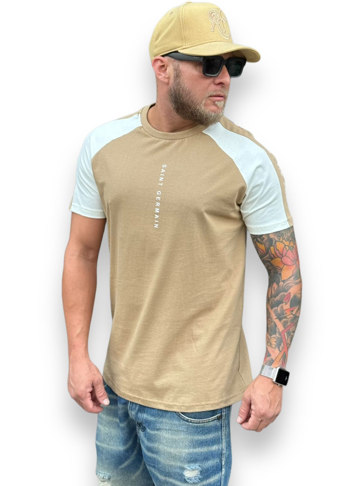 Camiseta T-Shirt Saint Germain Elegância e Conforto: Bege