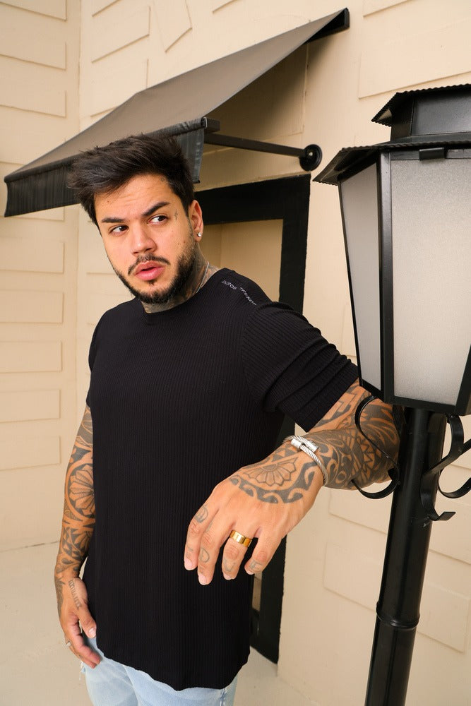 Camiseta Longline Canelada Premium Impose