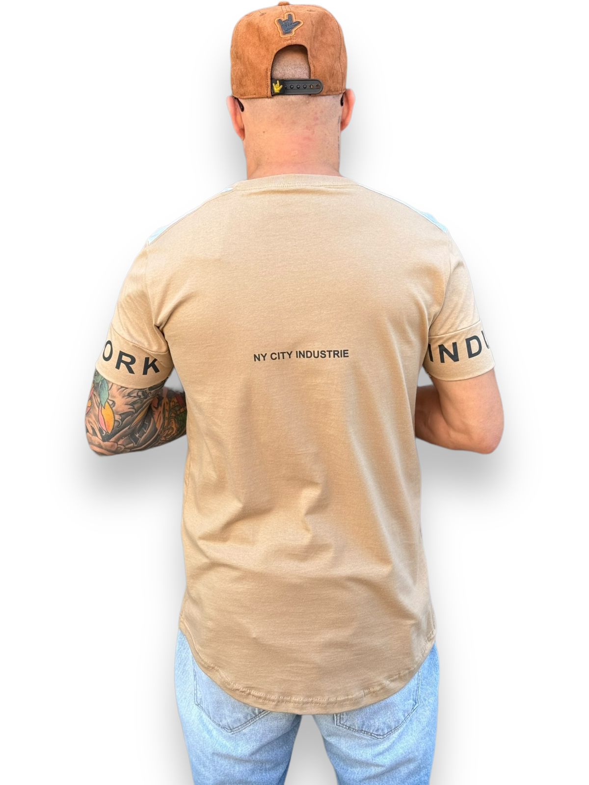 Camiseta Longline Para Um Estilo Descolado Urbano: Bege