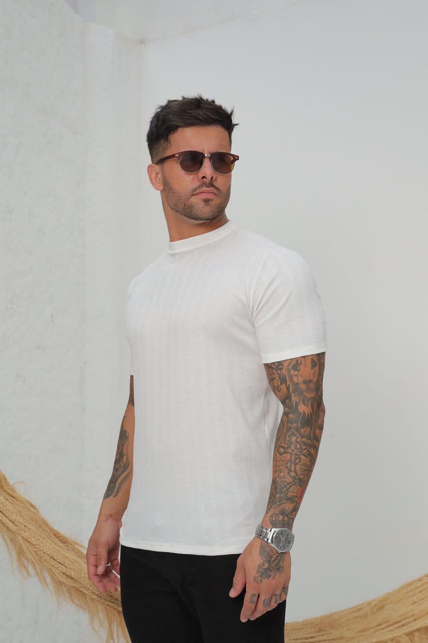 Camiseta Longline Viscose Com Algodão