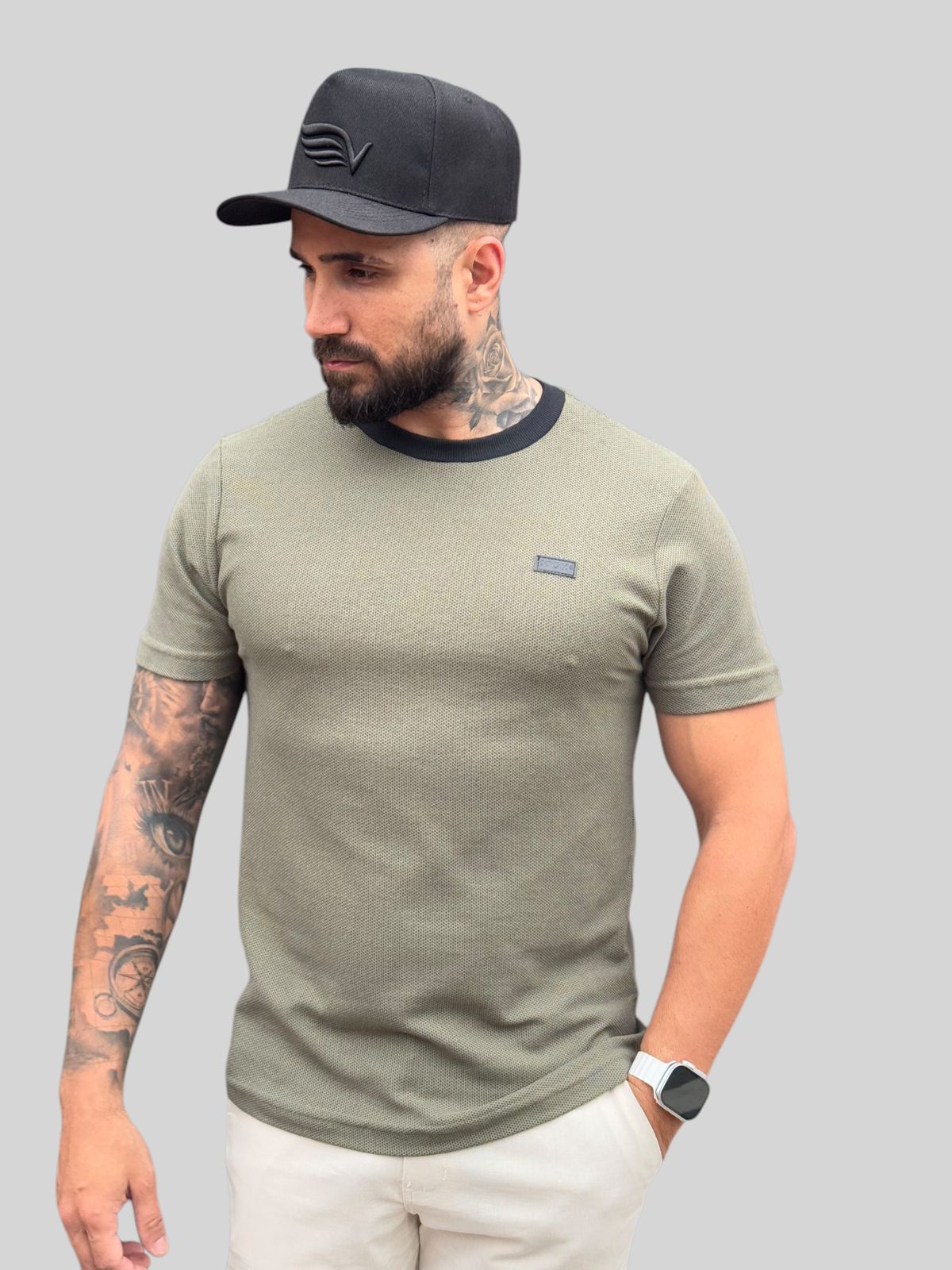 Camiseta T-Shirt Texturizada Militar