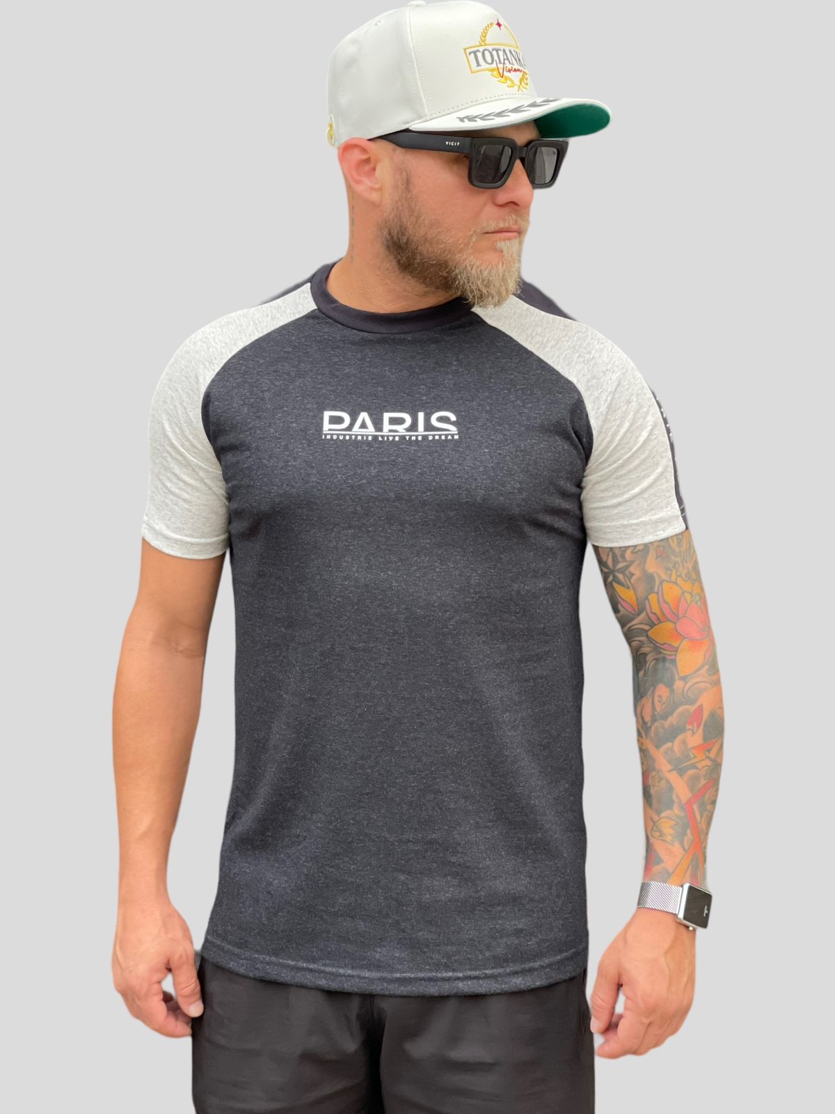 Camiseta T-Shirt Paris Cinza Mescla