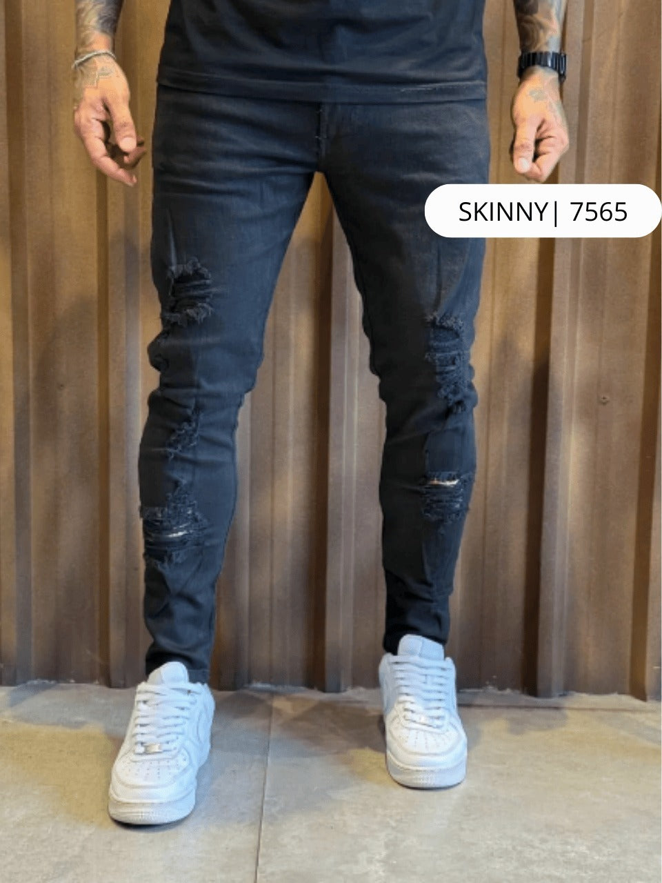 Calça Jeans Black Destroyed