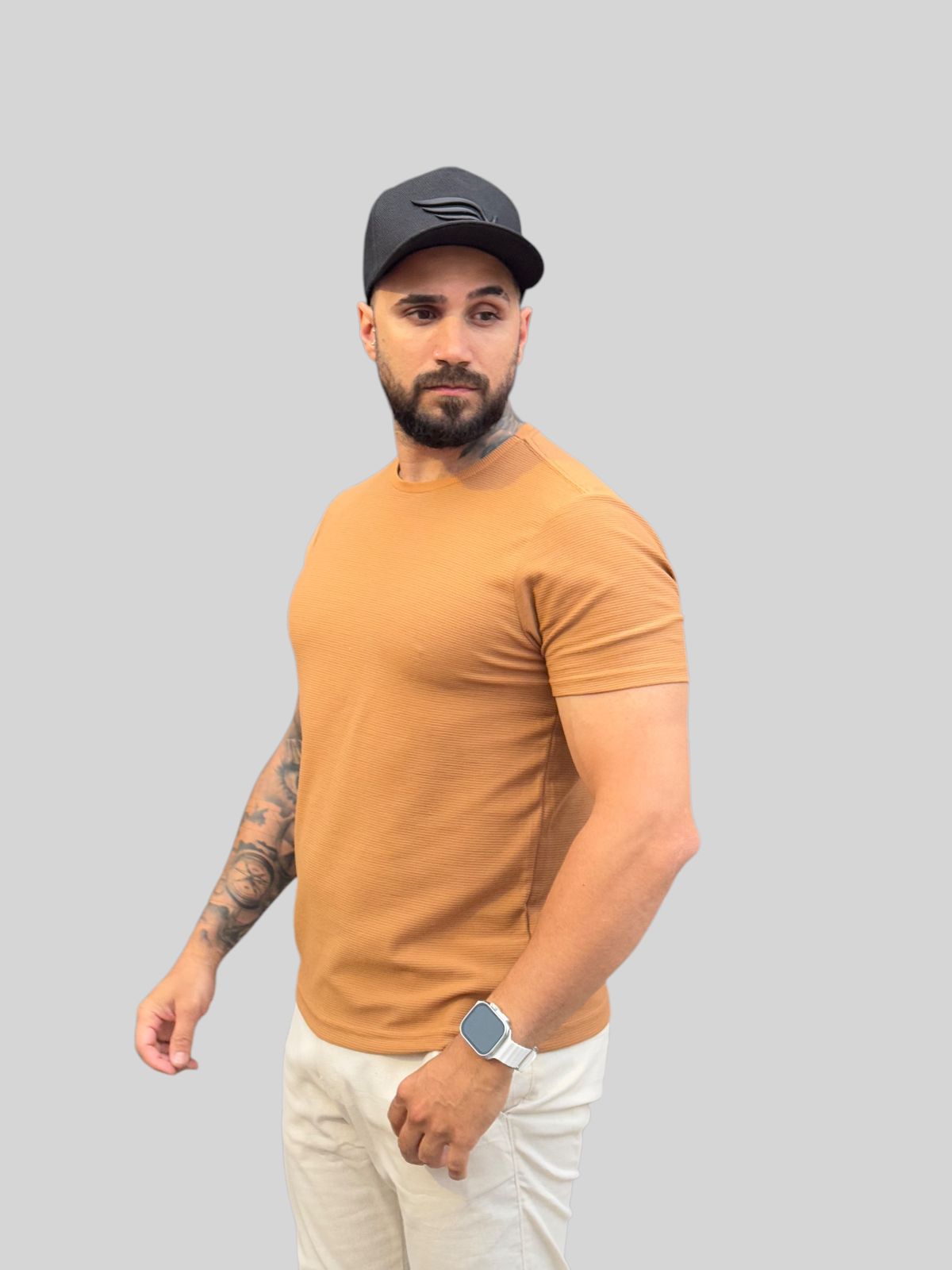 Camiseta T-shirt Texturizada Marrom