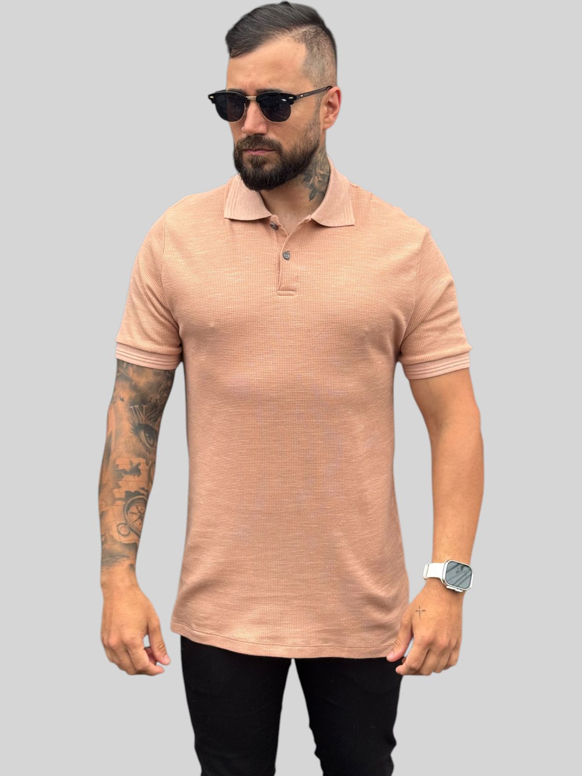 Camisa Polo Texturizada Premium