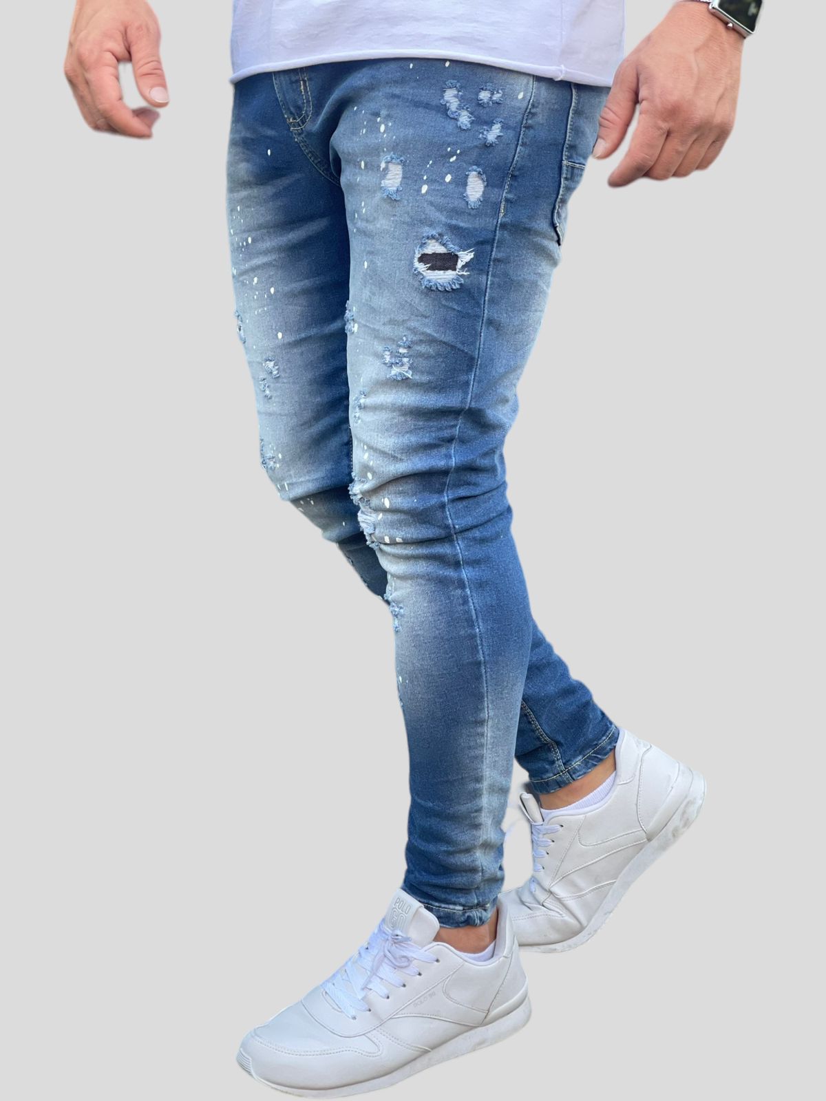 Calça Jeans Skinny Destroyer Respingo