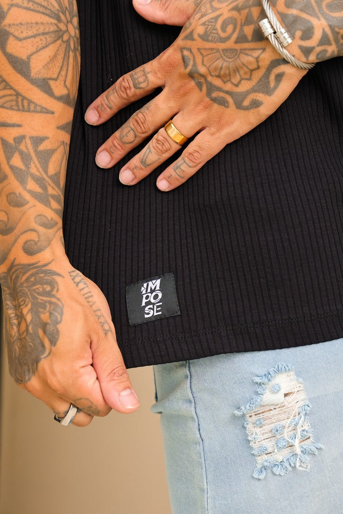 Camiseta Longline Canelada Premium Impose