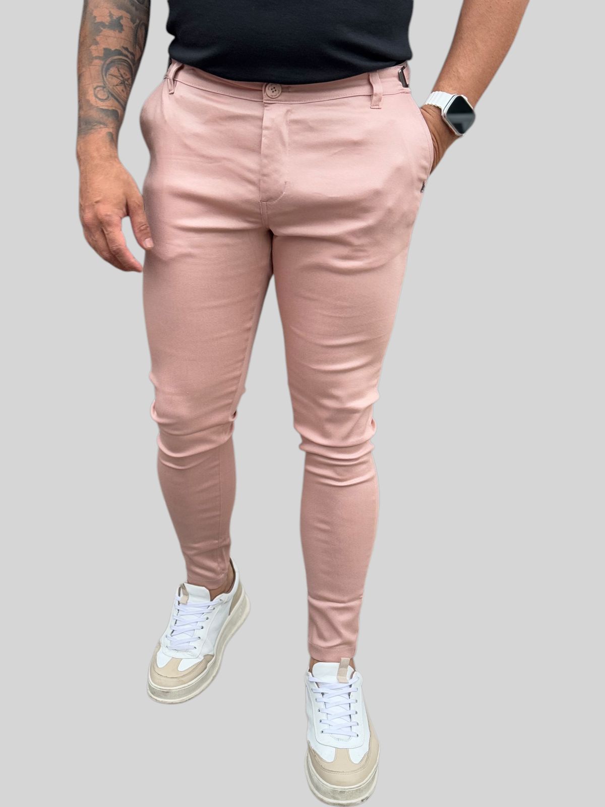 Calça Alfaiataria Rose Com Ajuste Lateral